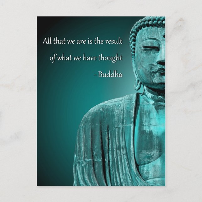 Zen Buddha Citote Inspirational Andlig Vykort (Framsida)