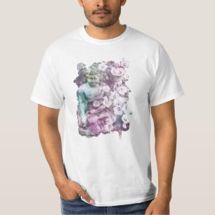*~* Zen Buddha Flowers Pastel Blommigt T Shirt