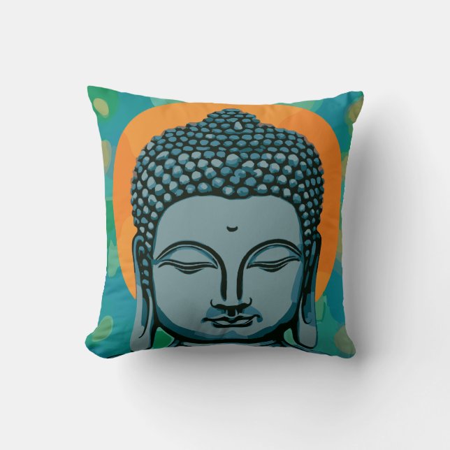 Zen Buddha Head Kudde (Framsida)