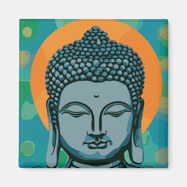 Zen Buddha Head Magnet (Framsidan)