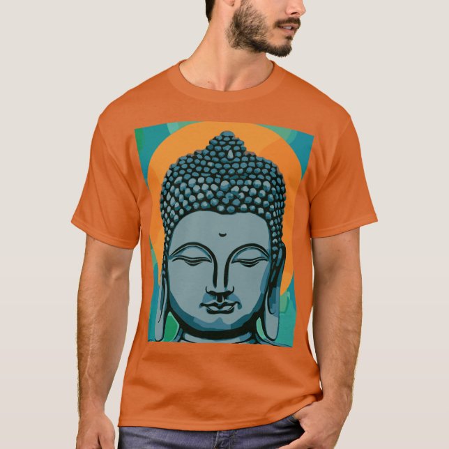 Zen Buddha Head T Shirt (Framsida)
