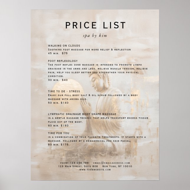 Zen Buddha Healing Spa Salon  Poster (Framsidan)