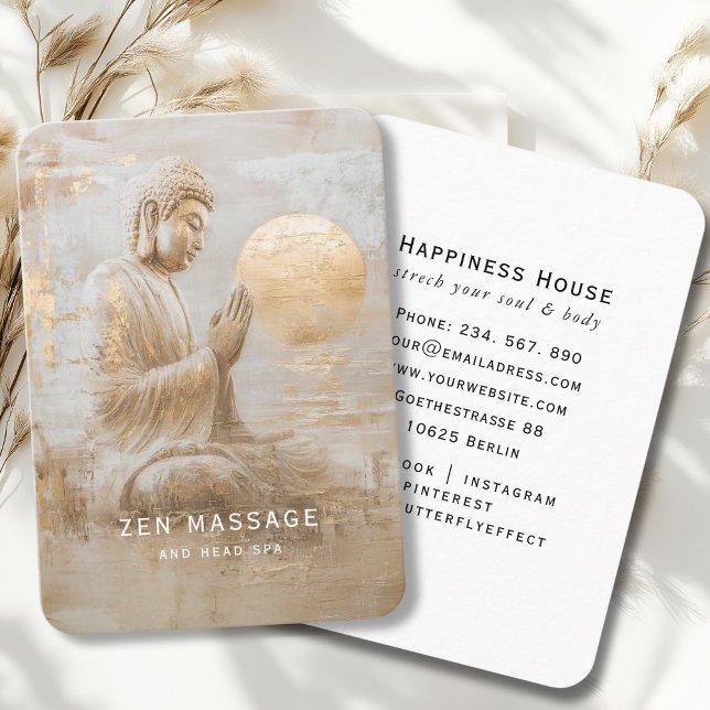 Zen Buddha Healing Spa Visitkort (Zen Buddha Healing Spa Business Card)