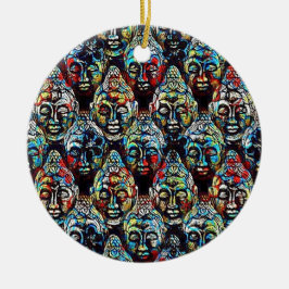 Zen Buddha Julgransprydnad Keramik