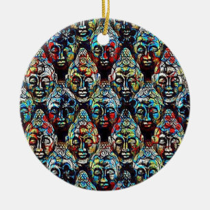 Zen Buddha Julgransprydnad Keramik