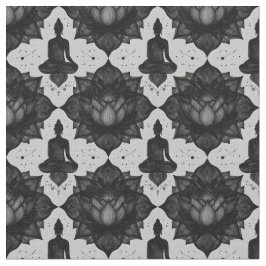 Zen Buddha Lotus Fabric Tyg