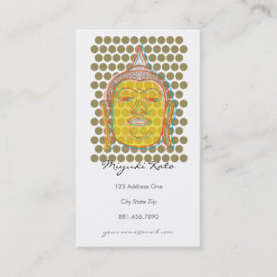 Zen Buddha Prickar Modern Asiatisk Spa Massage Ter Visitkort