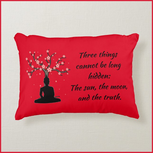 Zen Buddha Truth Proverb-citat Prydnadskudde (Skapare uppladdad)