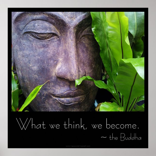 Zen Buddha Vad vi Tänker att vi Blir Affisch (Framsidan)