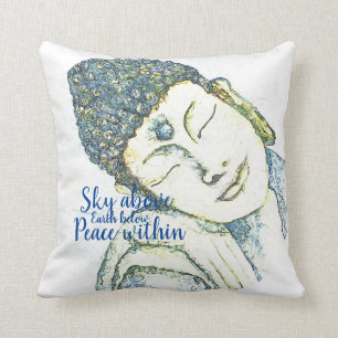 Zen Buddha Watercolor Art Dekorativ kudde