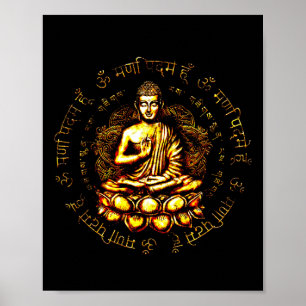 Zen Buddha Yoga Mindfulness Fred Poster