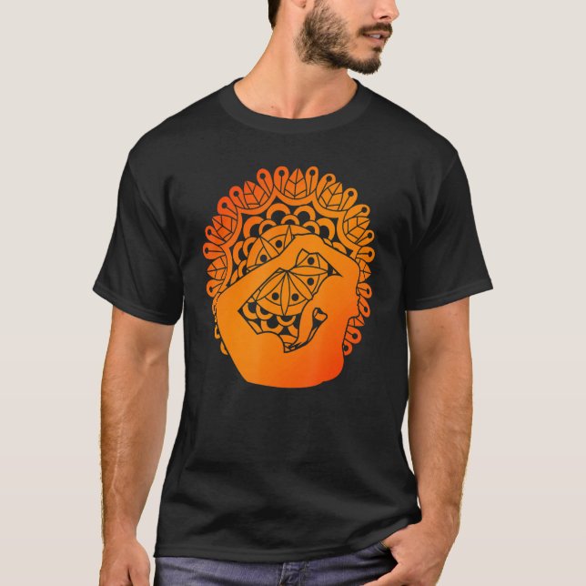 Zen Buddhism Andlig Mediation Mandala Yoga T Shirt (Framsida)