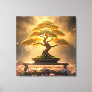 ZEN BUDDHISM - BONSAITRÄD - CANVASTRYCK