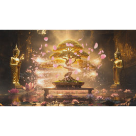 ZEN BUDDHISM - BONSAITRÄD - TYGKASSE
