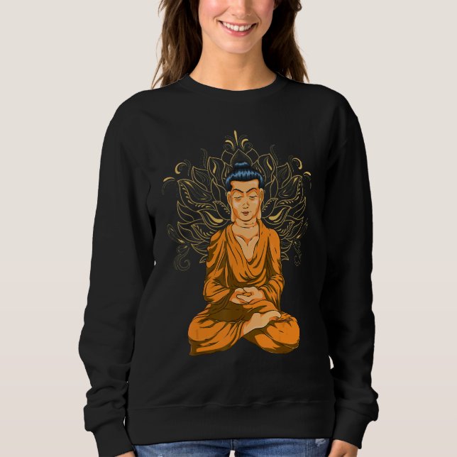 Zen-buddhism Lotusblomma Andlig Buddhist Budda T Shirt (Framsida)