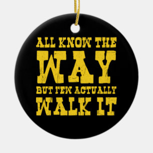 Zen Buddhism Spaghetti Western Stil Button Julgransprydnad Keramik