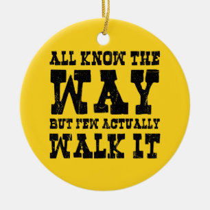 Zen Buddhism Spaghetti Westernare Stil Julgransprydnad Keramik