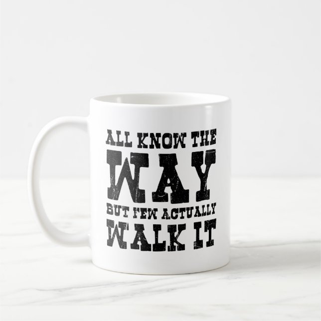 Zen Buddhism Spaghetti Westernare Stil Kaffemugg (Vänster)