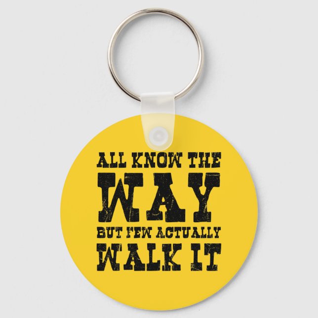 Zen Buddhism Spaghetti Westernare Stil Nyckelring (Framsida)