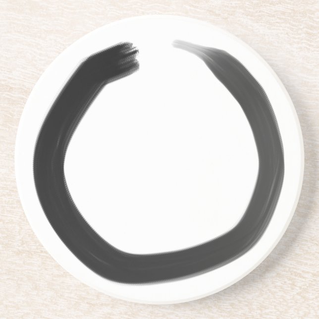 Zen Buddhist Enso Circle Underlägg Sandsten (Framsidan)