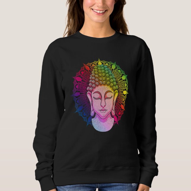 Zen Buddhist Mantra Colorful Mandala Zen Buddhism  T Shirt (Framsida)