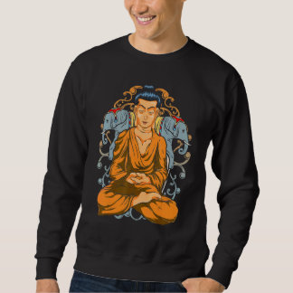 Zen Buddhistisk Andlig Yoga Meditation Asiatisk El Lång Ärmad Tröja