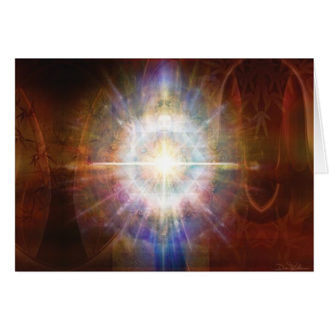 Zen Burst Rust Hälsningskort (Framsidan Horizontal)