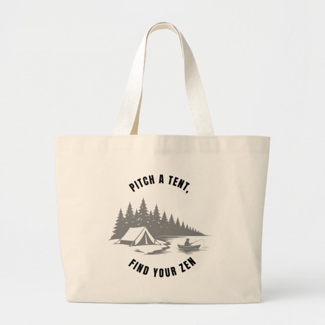 Zen Camper Badge Jumbo Tygkasse (Framsidan)