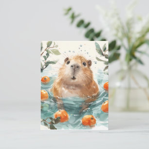 Zen Capybara: Hälsa Vatten Helg Vykort