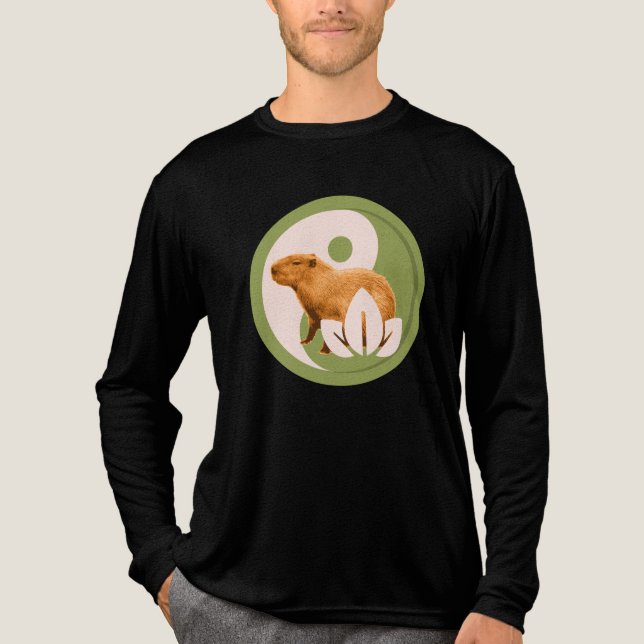 Zen Capybara Yin Yang T Shirt (Framsida)