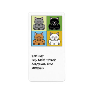 Zen Cat-adressetikett Adressetikett