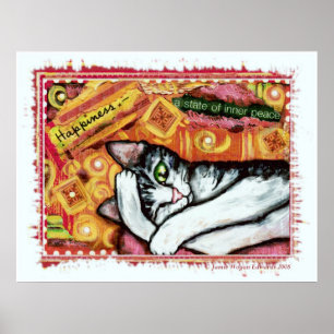 Zen Cat Art Poster