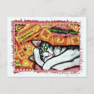 Zen Cat Art-vykort Vykort
