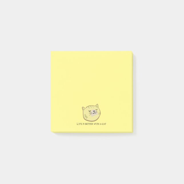 Zen Cat Magnetic Anteckningsblock Post-it Block (Framsida)