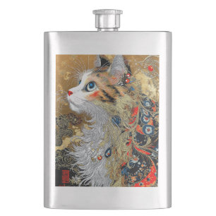 Zen Cat Vintage Japanska Ukiyo-e Fickplunta