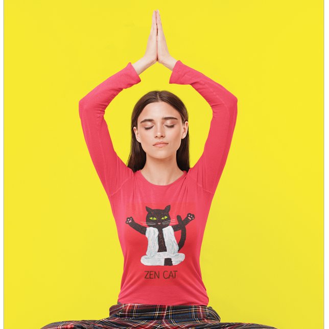 Zen cat yoga meditation pilates mediatate t shirt (Skapare uppladdad)