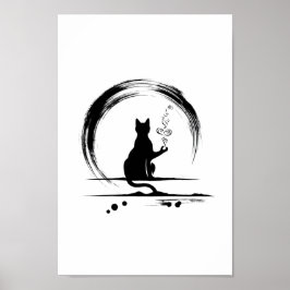 Zen Cats meditation Poster
