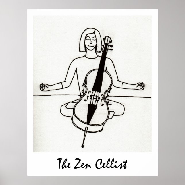 Zen Cellist-utskriften Poster (Framsidan)