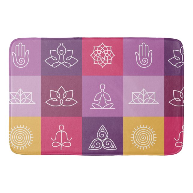 zen chakra, yoga, fred, ohm som är tranquilty, badrumsmatta (Framsidan)