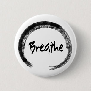 Zen Circle - Breathe - Yoga Pin-knappar Knapp