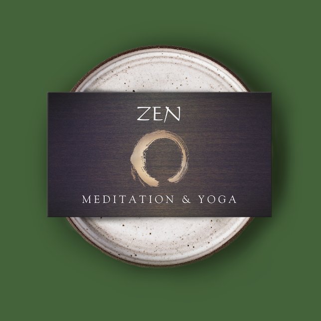 Zen Circle Enso Yoga Instructor och Meditation Visitkort (Skapare uppladdad)