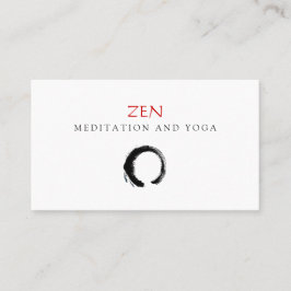 Zen Circle Enso Yoga och Meditation Buddhist 3 Visitkort