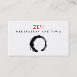 Zen Circle Enso Yoga och Meditation Buddhist 3 Visitkort