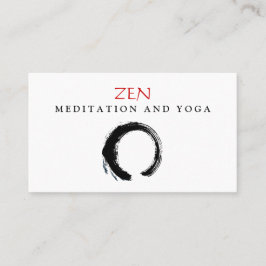 Zen Circle Enso Yoga och Meditation Buddhist 3 Visitkort