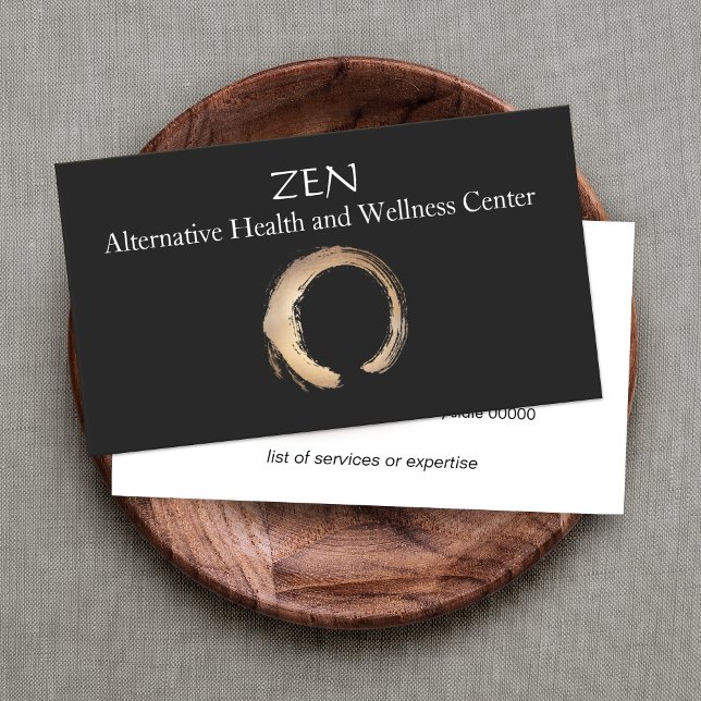 Zen Circle Enso Yoga och Meditation Buddhist 3 Visitkort (Skapare uppladdad)