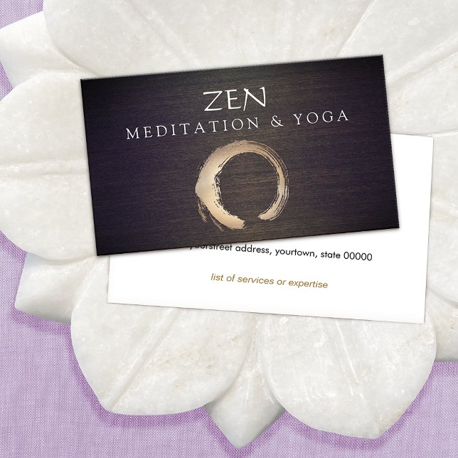 Zen Circle Enso Yoga och Meditation Buddhist Visitkort (Skapare uppladdad)
