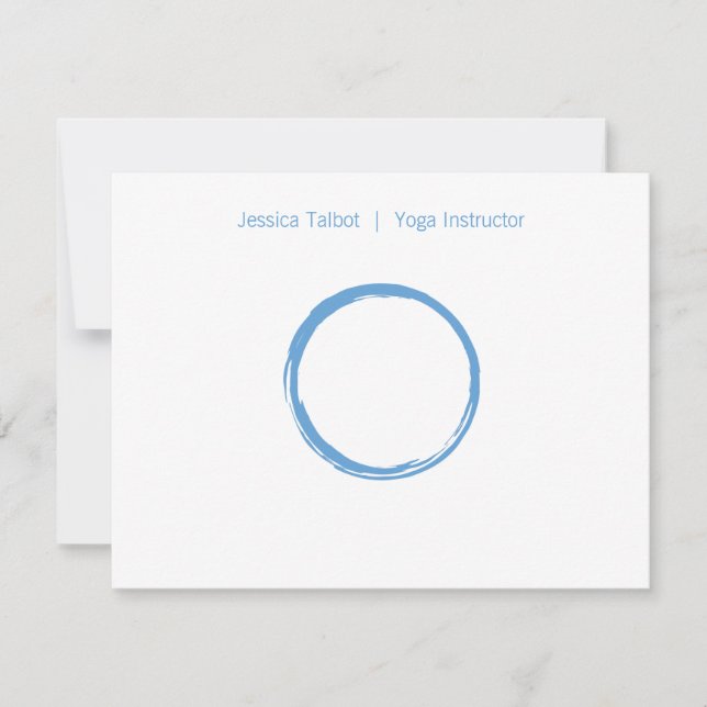 ZEN CIRCLE i HIMMEL BLUE Flat Notecard Anteckningskort (Framsida)