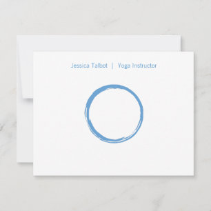 ZEN CIRCLE i HIMMEL BLUE Flat Notecard Anteckningskort