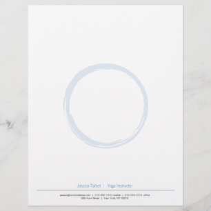 ZEN CIRCLE i HIMMEL BLUE Letterhead Brevhuvud