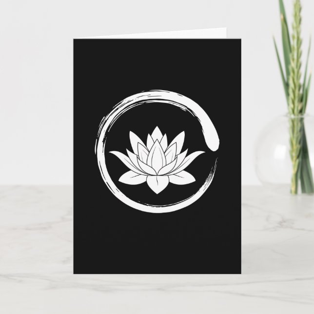 Zen Circle Lotus Kort (Framsida)